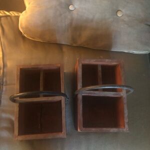Mervyn’s Rustic Wooden Baskets (2) with Handles - $80 or $65 w/offer